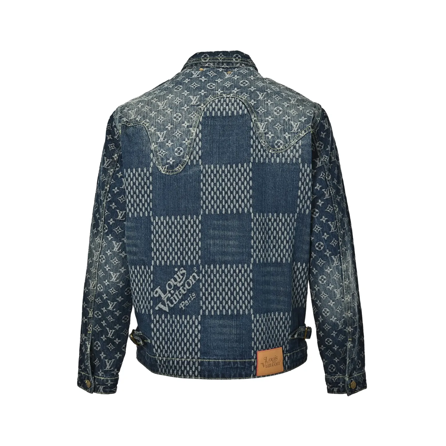 Louis Vuitton/Louis Vuitton Classic checkerboard washed denim jacket jacket